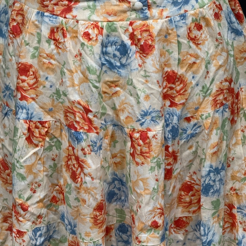Derek Heart Floral Tiered Mini Dress - Boho Summer Sun Dress - Size L - Picture 5 of 6